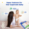 Addtional 2 Bumtum Baby Diaper Pants with Double Layer Leakage Protection Infused With Aloe Vera, Cottony Soft High Absorb Technology Extra Large - 54 Pieces