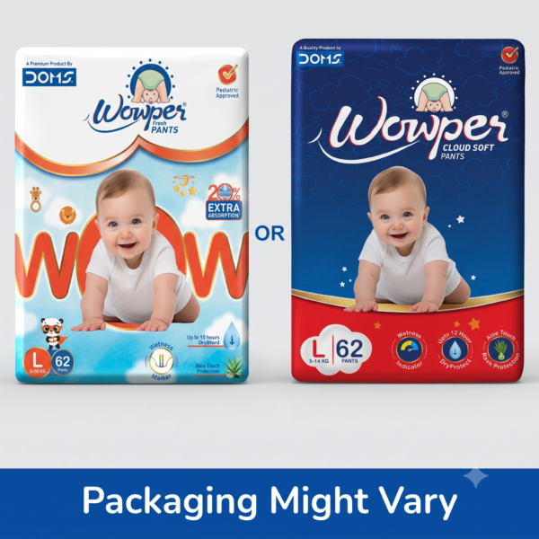 Wowper Baby Diaper Pants - Large L size (62 Pieces)- Pack of 2