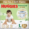 Huggies Natural Soft Premium Baby Diaper Pants Large