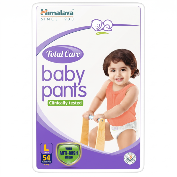 Himalaya Babycare Himalaya Total Care Baby Pants Diapers With Anti Rash Shield Large - 54 Pieces