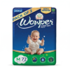 Wowper Baby Diaper Pants - Medium M size (78 Pieces)- Pack of 2