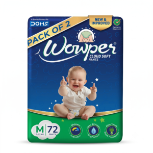 Wowper Baby Diaper Pants - Medium M size (78 Pieces)- Pack of 2