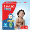 M72 LuvLap Pant Style Baby Diapers, Medium (M), 74 Count, Aloe Vera Lotion, 12hr Protection