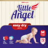 M72 Little Angel Easy Dry Diaper Pants with 12 hrs absorption Medium (M) Size-7-12 Kgs-72 Count