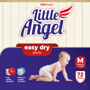 Little Angel Easy Dry Diaper Pants with 12 hrs absorption Medium (M) Size-7-12 Kgs-72 Count