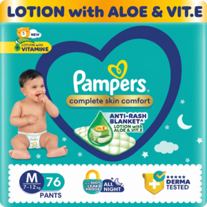 Pampers Baby dry diaper pants Medium, M 76 Pieces( Pack of 2)
