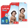 LuvLap Pant Diapers - S size (78 Pieces)- Pack of 2