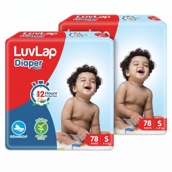 LuvLap Pant Diapers - S size (78 Pieces)- Pack of 2