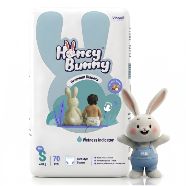 Honey Bunny Pant Style Diaper Small -S Size- 78 Pieces
