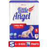 Little Angel Easy Dry Diaper Pants with 12 hrs absorption Small (S) Size- 4-8 Kgs -78 Count