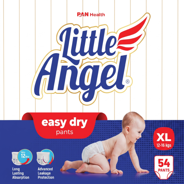 Little Angel Easy Dry Diaper Pants Extra Large (XL) Size - 54 Pieces