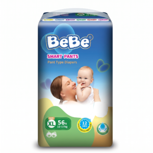 BeBe Baby Care Diaper Pants Style-XL Size-56 Pieces