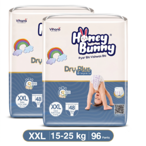 XXL HONEY BUNNY Baby Diaper Pant-XXL Size 48 Pieces ( Pack of 2)