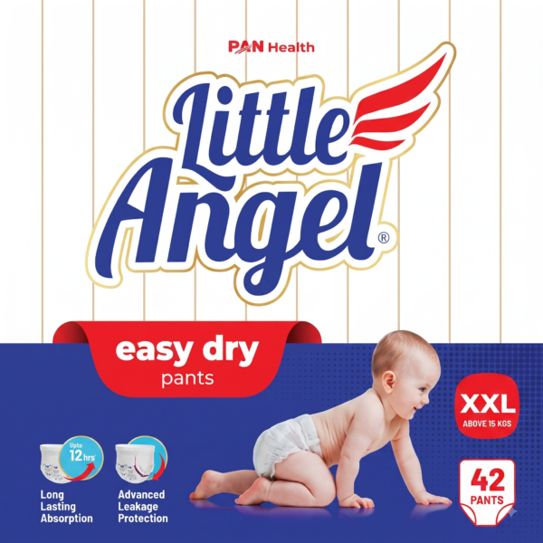 Little Angel Easy Dry Diaper Pants Double Extra Large(XXL)- 42 Pieces