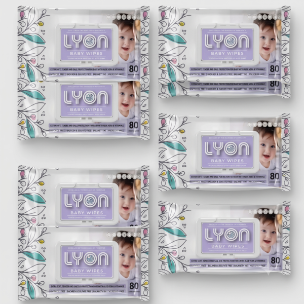 Lyon Baby Wipes Pack of 6