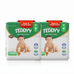 TEDDYY Easy Diaper Pants Medium M-74 Pieces( Pack of 2)